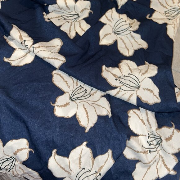 Lulus Bianca Navy Floral Print Backless Halter Spring Cottage Maxi Dress Medium - Picture 5 of 8